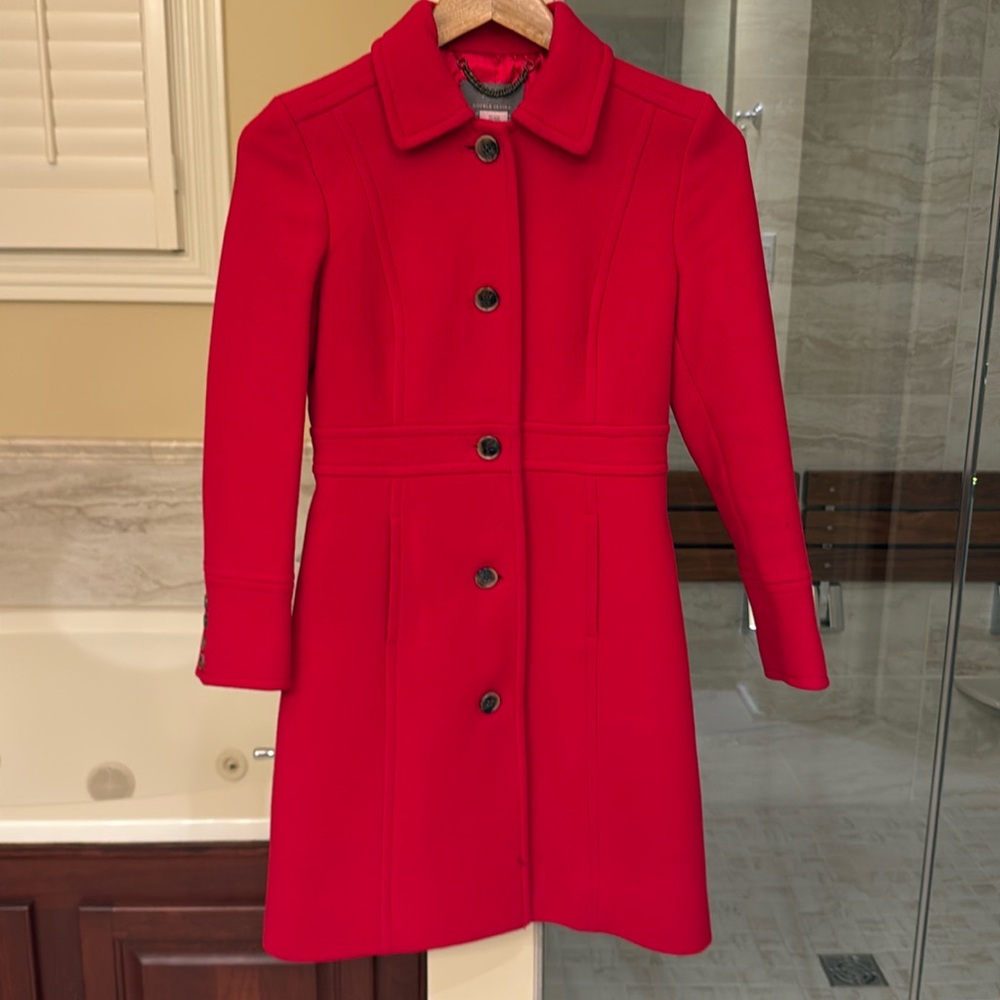 J. Crew Lady Day Coat, small stain on left arm and front bottom see pictures